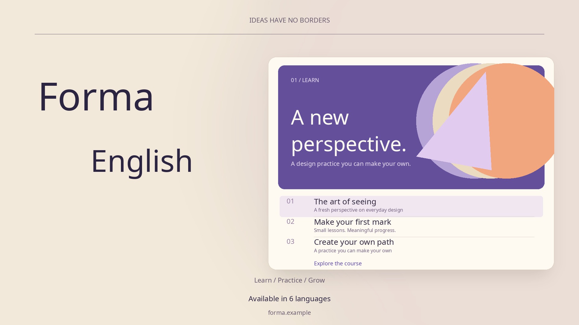 Forma — Course launch