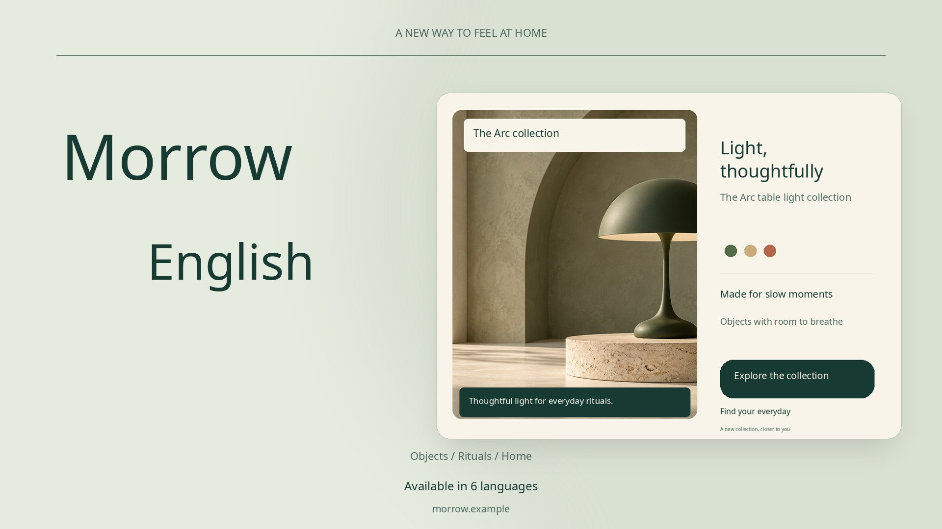 Morrow — Collection launch