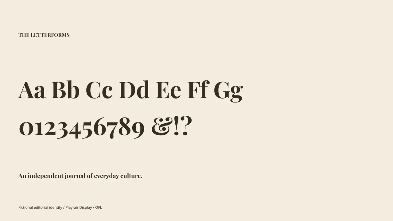 Type Specimen result preview