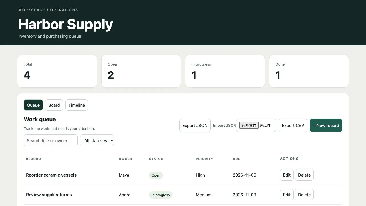 Operations Console result preview