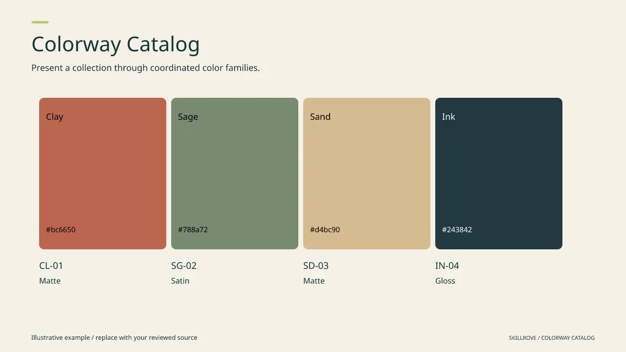 Colorway Catalog result preview