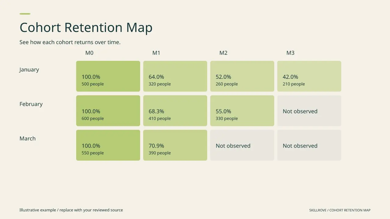 Cohort Retention Map result preview