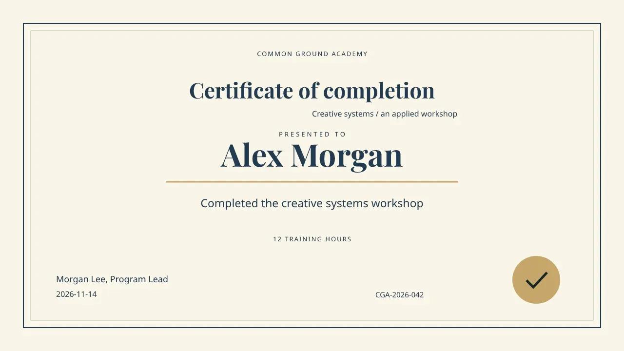 Award Certificate result preview